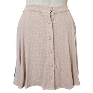 Pink and White Polka Dot Mini Skirt Size 0